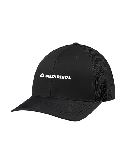 Richardson Adjustable Snapback Original 112 Trucker Cap Black w/Black Mesh w/Delta Dental