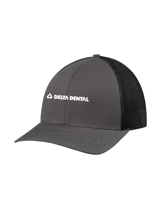 Richardson Adjustable Snapback Original 112 Trucker Cap Dark Grey w/Black Mesh w/Delta Dental