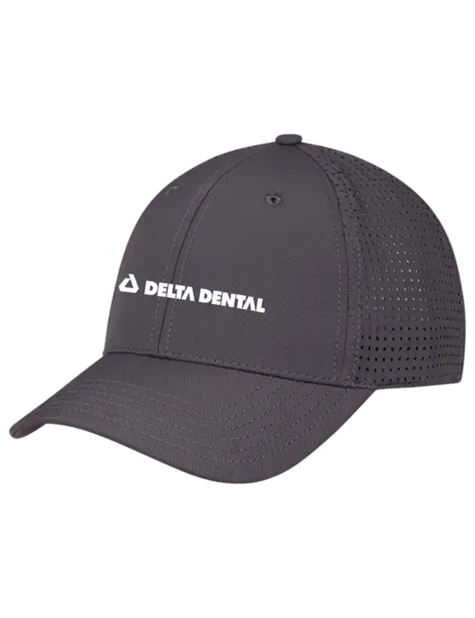 Charcoal Performance Stretchable Cap Hook & Loop w/Delta Dental