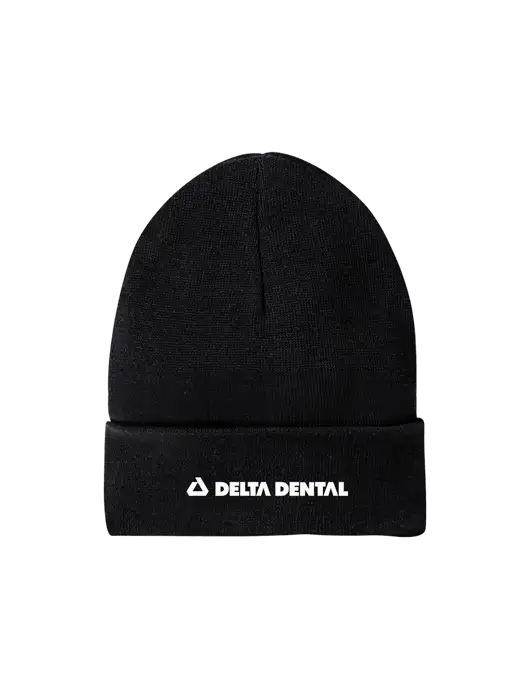 Recycled Black Beanie w/Delta Dental