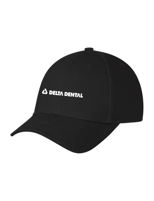 Black Structured Cap Hook & Loop w/Delta Dental