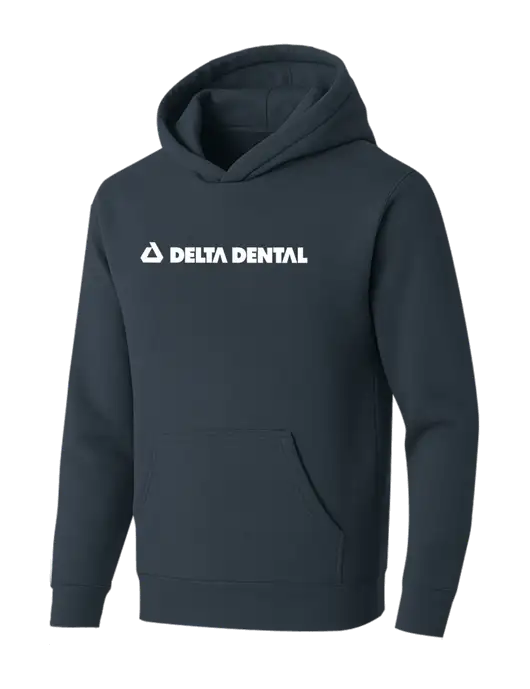 BELLA+CANVAS Dark Grey Sponge Fleece Pullover Hoodie w/Delta Dental