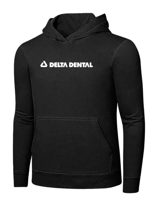 Jet Black 7.8 oz Ring Spun Hooded Sweatshirt w/Delta Dental