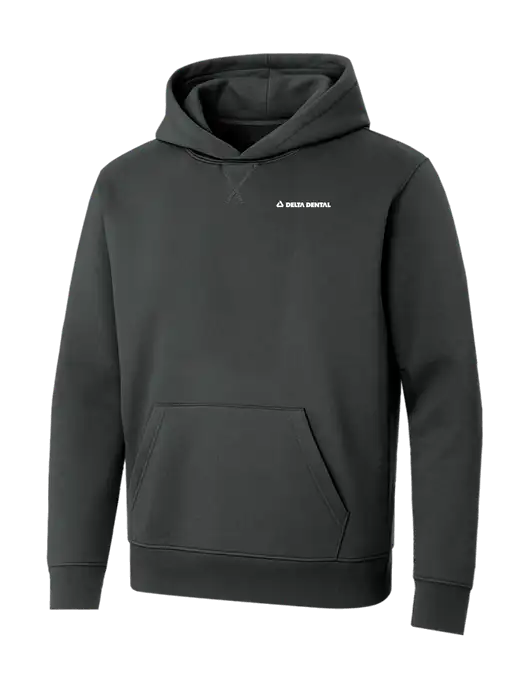 Allmade Charcoal Grey Organic French Terry Pullover Hoodie w/Delta Dental