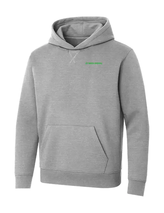Allmade Granite Grey Heather Organic French Terry Pullover Hoodie w/Delta Dental