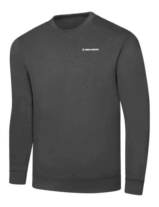 Charcoal 7.8 oz Ring Spun Crew Sweatshirt w/Delta Dental