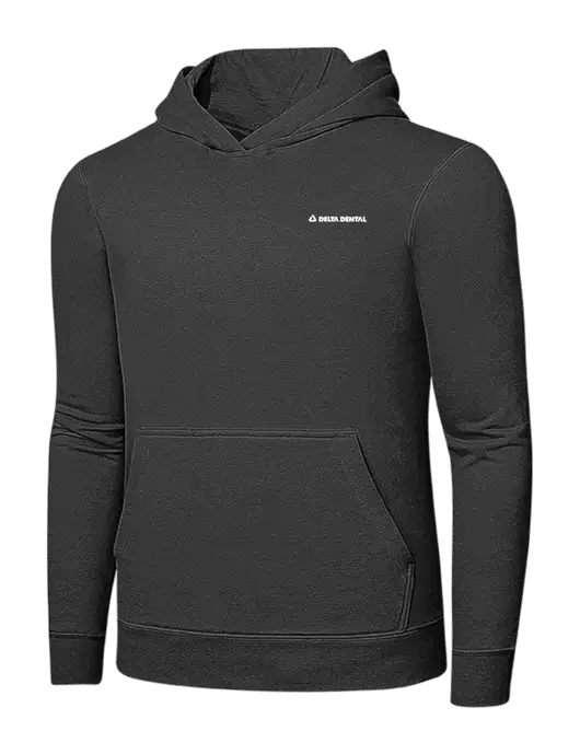 Charcoal 7.8 oz Ring Spun Hooded Sweatshirt w/Delta Dental