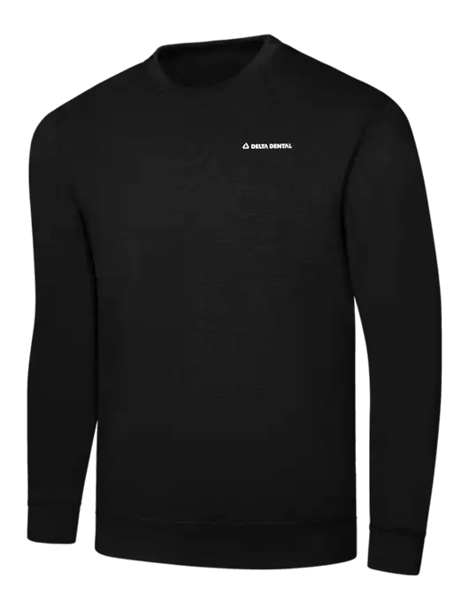 Black 7.8 oz Ring Spun Crew Sweatshirt w/Delta Dental