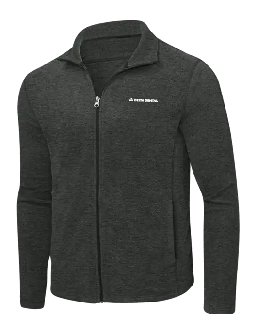 Charcoal Heather Microfleece Full-Zip Jacket w/Delta Dental