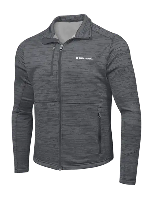 Medium Grey Digi Stripe Fleece Jacket w/Delta Dental