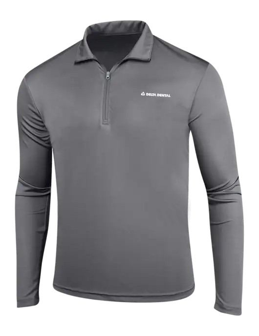 Medium Grey PosiCharge Competitor 1/4 Zip Pullover w/Delta Dental