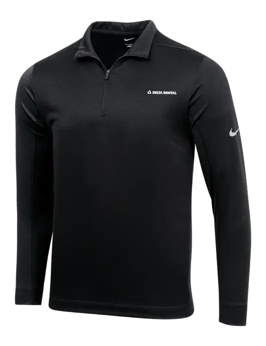 NIKE Black Dry 1/2 Zip Cover-Up w/Delta Dental