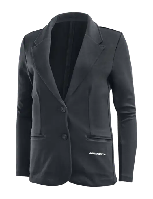 Charcoal Grey Womens Knit Blazer w/Delta Dental