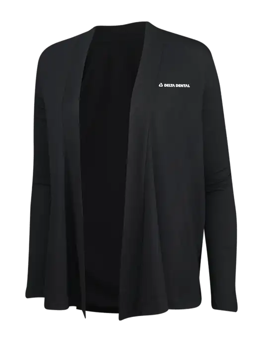 Black Womens Concept Cardigan w/Delta Dental
