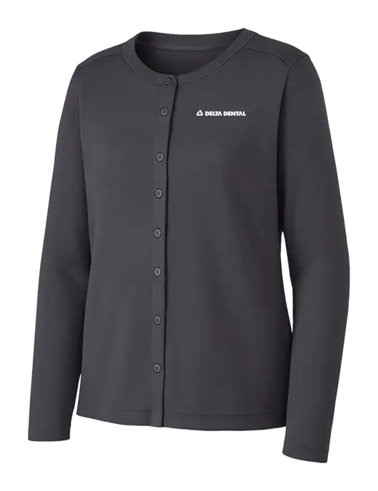 Grey Smoke Womens Concept Stretch Button-Front Cardigan Sweater w/Delta Dental