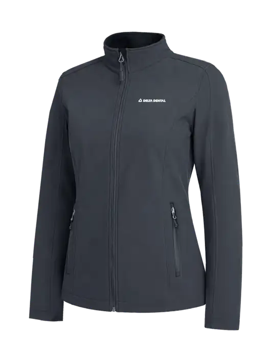 Charcoal Grey Womens Core Soft Shell Jacket w/Delta Dental