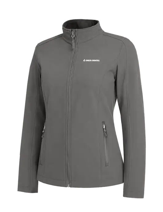 Medium Grey Womens Core Soft Shell Jacket w/Delta Dental