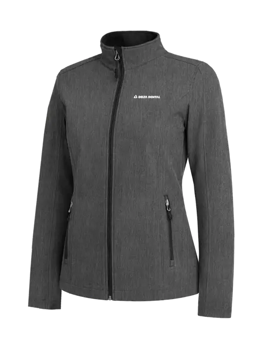 Medium Grey Heather Womens Core Soft Shell Jacket w/Delta Dental