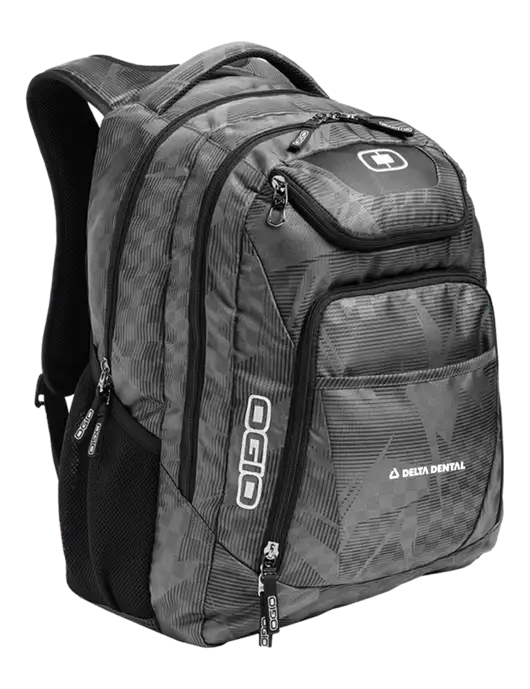 OGIO Race Day Silver Excelsior Laptop Backpack w/Delta Dental